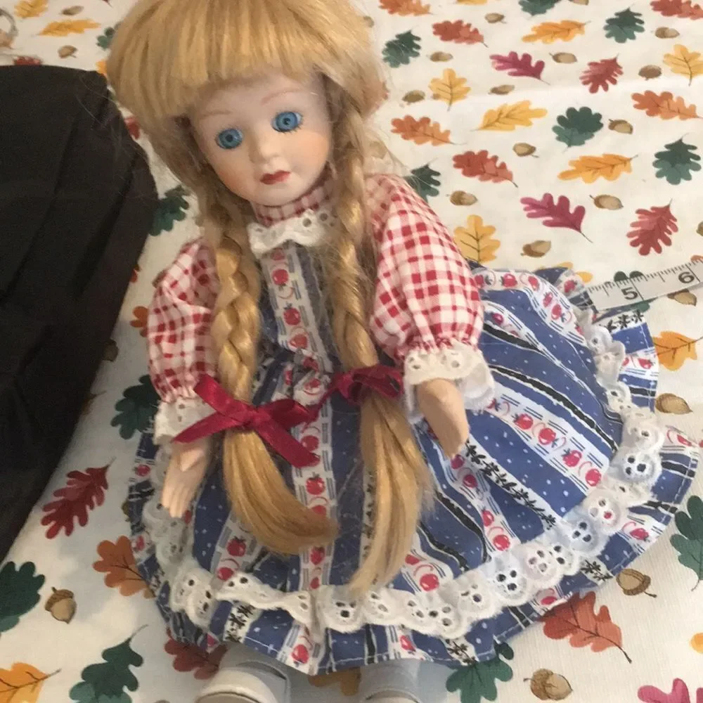 Vintage wind up musical doll